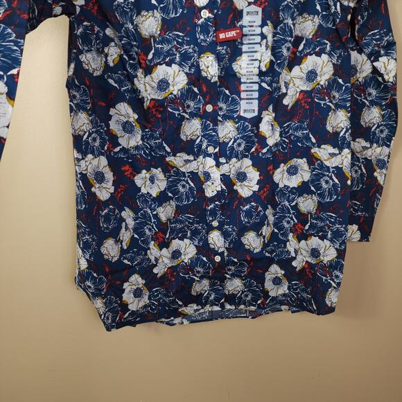 Duluth Wrinklefighter Tunic in Navy Sun Floral Size M - Picture 3 of 9
